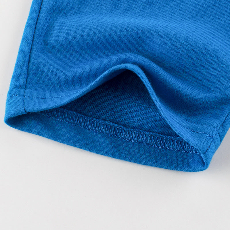 Fashionable Solid-Colored Cropped Pants For Boys