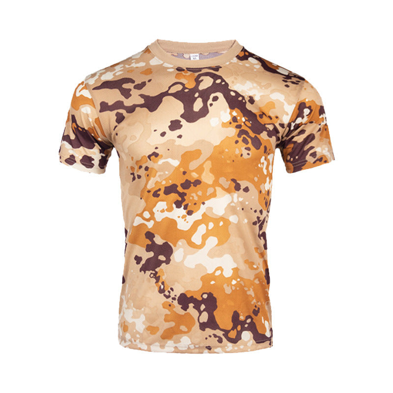Camouflage Short-sleeved Men's Summer Quick-drying Sports T-shirt Outdoor Physical Fitness