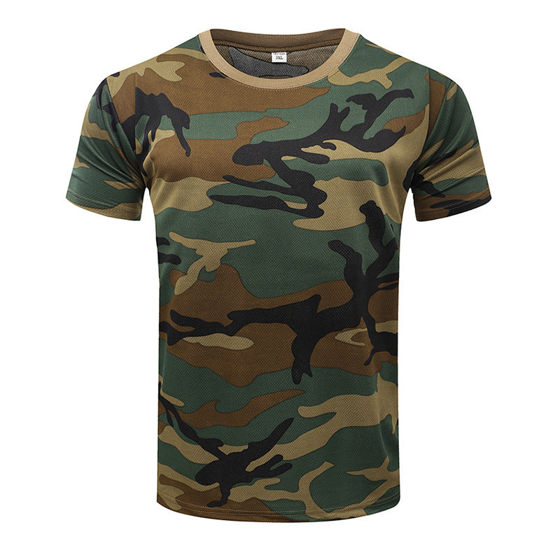 Camouflage Short-sleeved Men's Summer Quick-drying Sports T-shirt Outdoor Physical Fitness