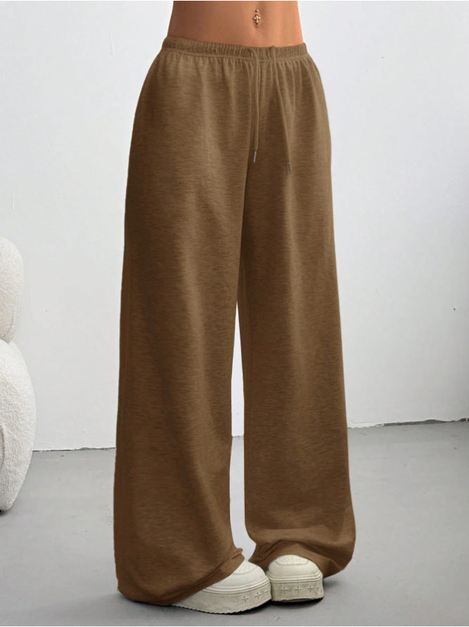 Straight-leg Minimalist Solid-color Womens Sweatpants