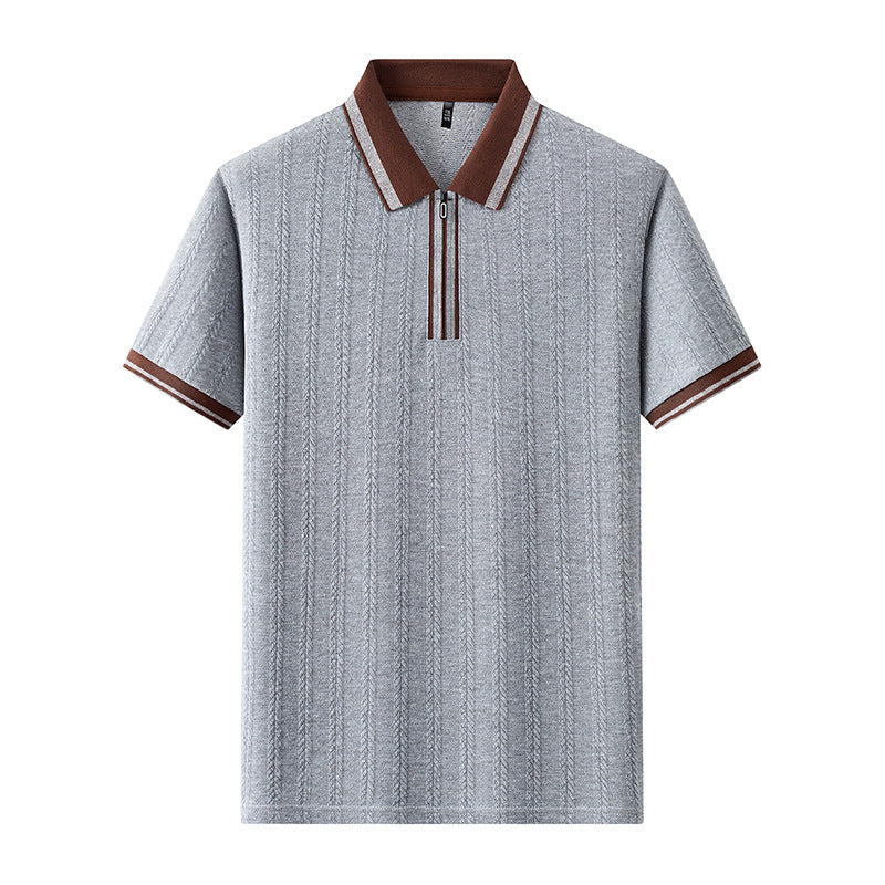 Men's Lapel Collar Short-Sleeve T-Shirt