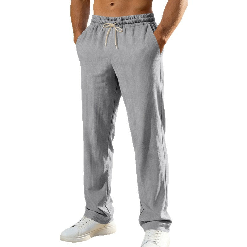 Men's Simple Style Sports Jogger Straight-Leg Pants