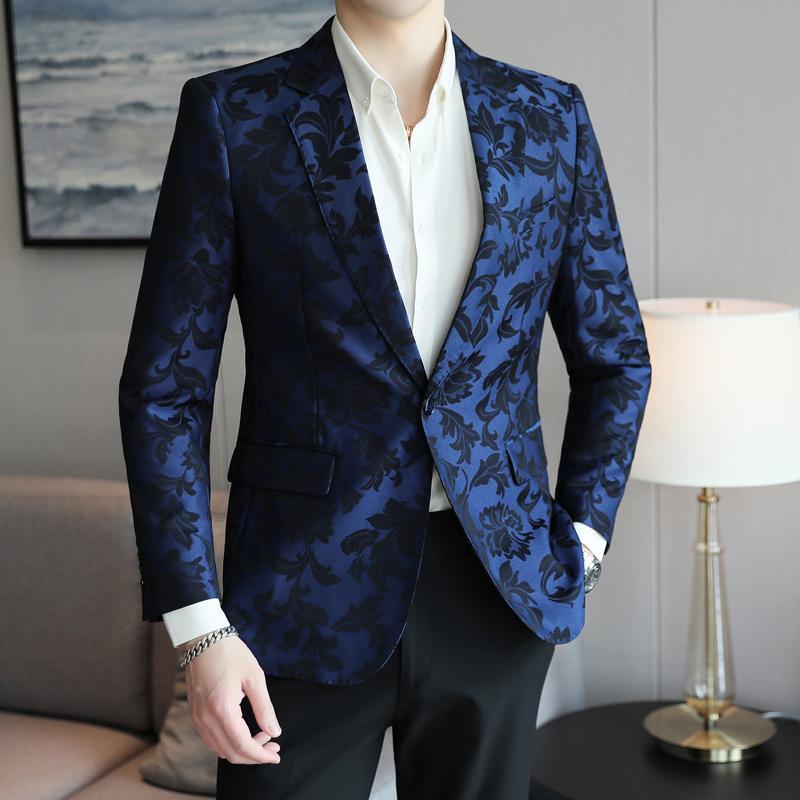 SpringSummer Mens New Solid-Colored Slim-Fit Suit Jacket