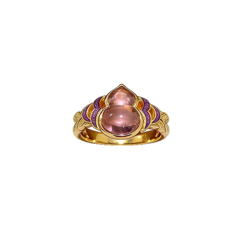 Chinese-style Exquisite Enamel Ice-clear Ring