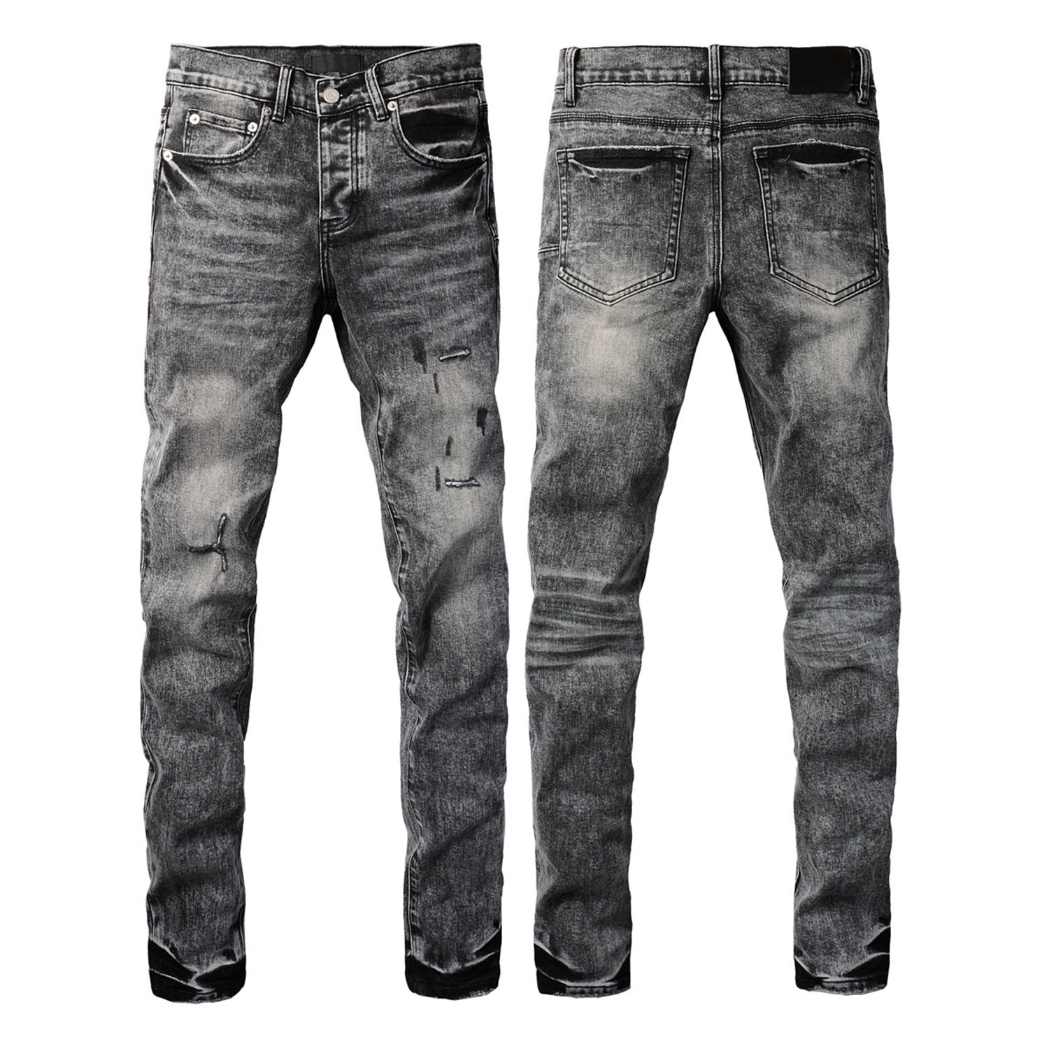 Men's Fashionable Ripped Straight-Leg Pants