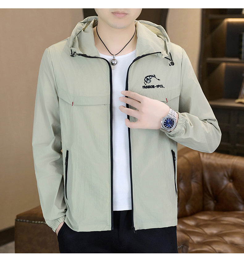 Men's Lightweight Breathable UV Protection Hooded Jacket