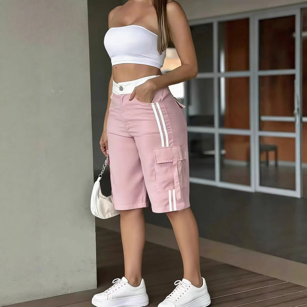 Casual European And American-style Womens High-waisted Pants