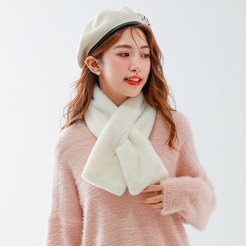 Versatile Cartoon Solid-Color Scarf