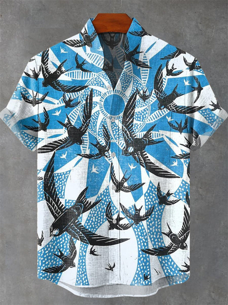 New Men's 3D Art Print Casual Shirt