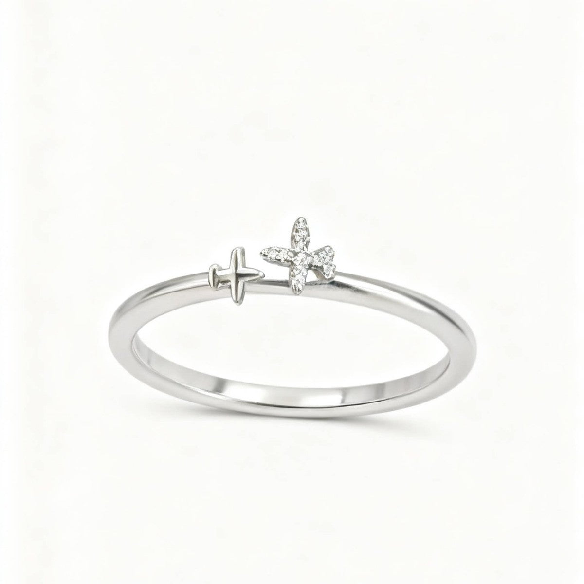 Womens Korean-style Elegant Star Ring For Students